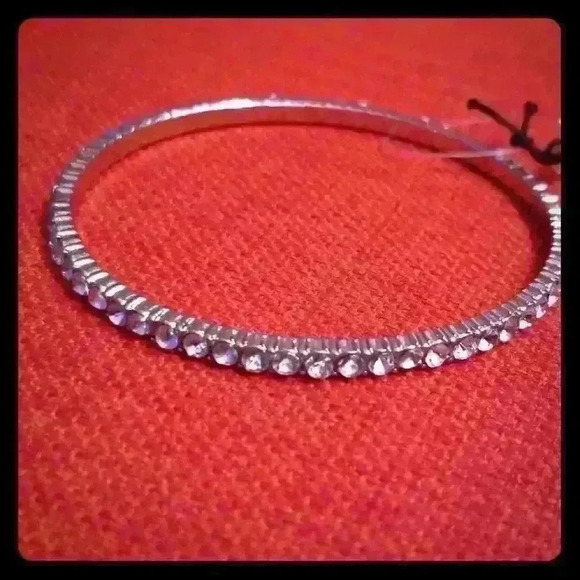 Jewelry - Brass and Glass bangle bracelet